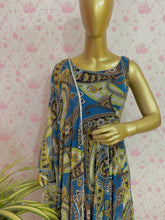 Teal blue chiffon dress - kasumi.in